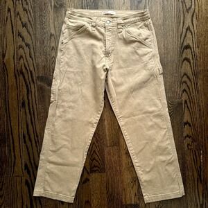 Levi Strauss Signature Carpenter Pants Khaki Utility‎ Workwear W34 L30